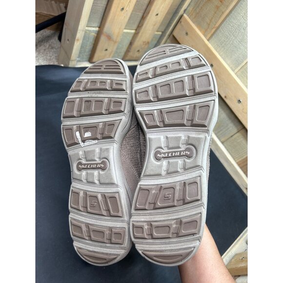 Skechers Mens Relaxed Fit Air-Cooled Memory Foam Slip-On Shoes Size 11 Taupe - Picture 8 of 9